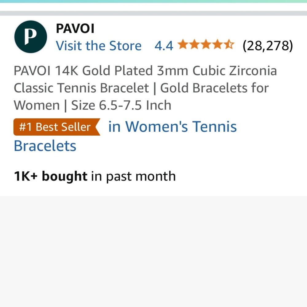 14K White Gold-Plated Tennis Bracelet (7 Inches) - Picture 2 of 3
